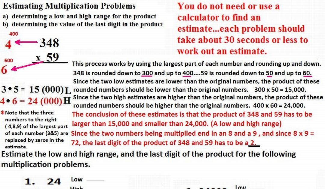Cobb Adult Ed Math Estimation in Multiplication and Division