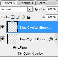 Blue Crystal Shock Text