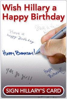 Support Hillary Clinton For President Blog: Happy Birthday Senator