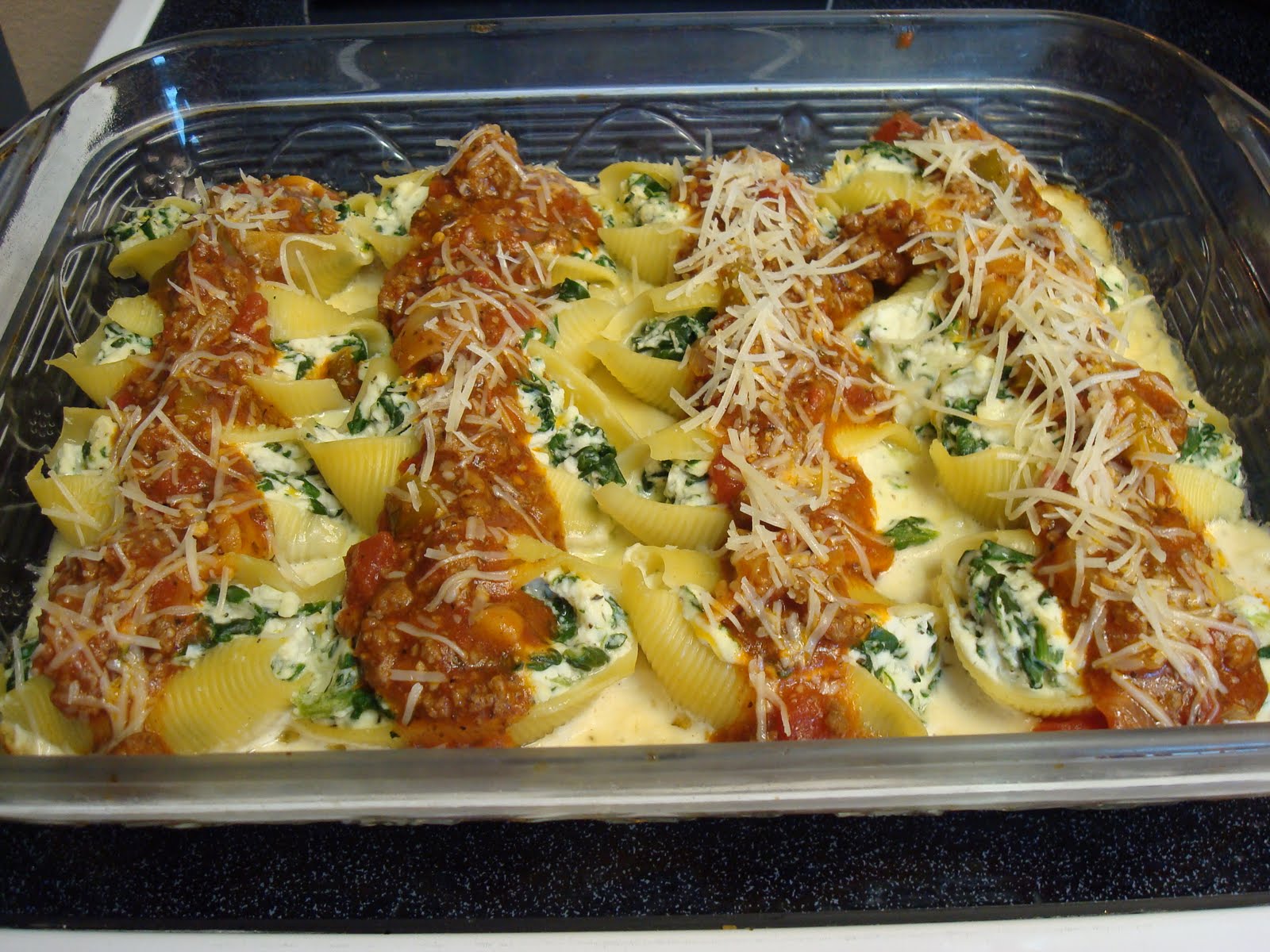 Ricotta Stuffed Shells With Alfredo Recipe — Dishmaps