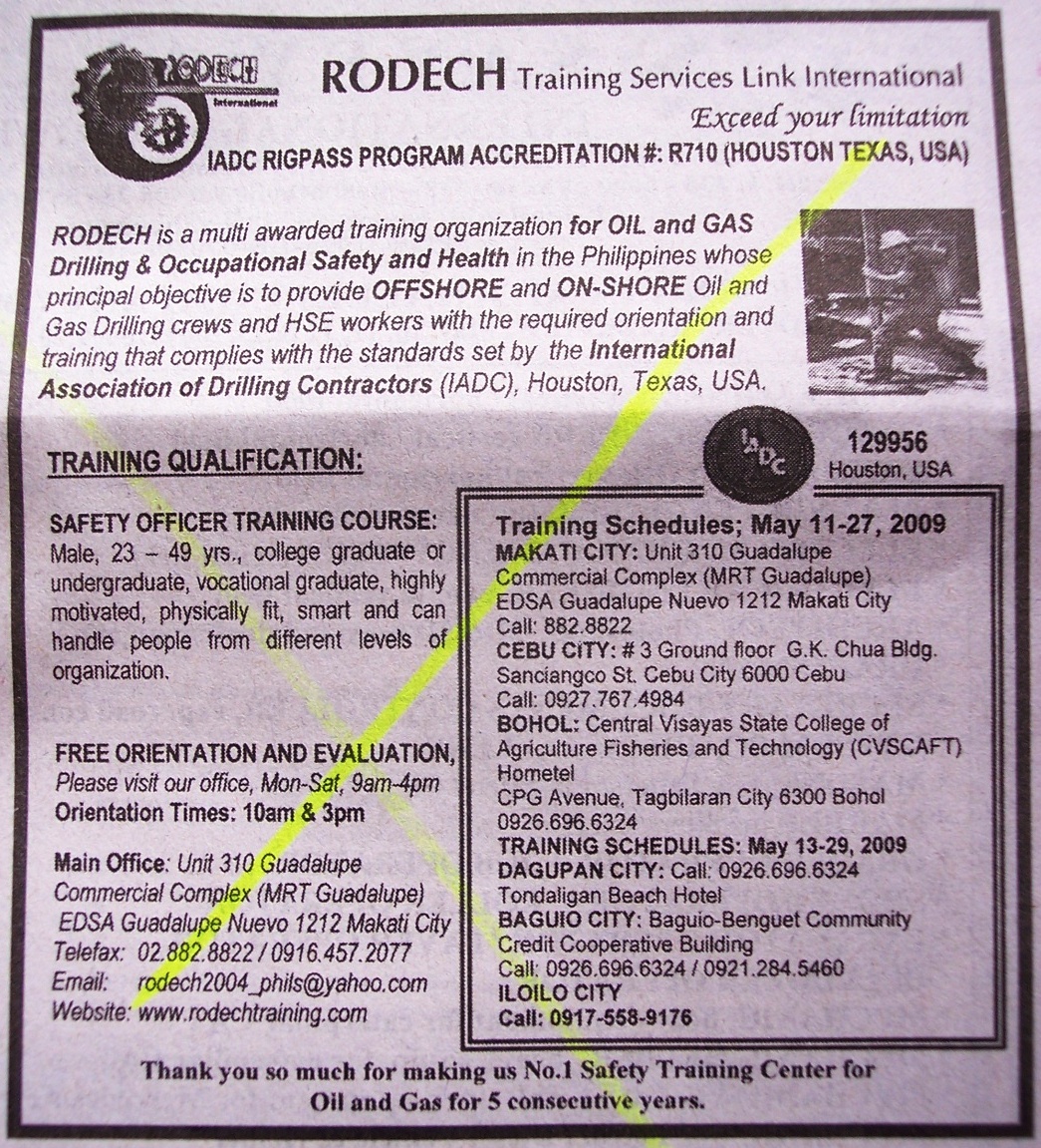 Professional Career Development Manila Professional Career Development Safety Officer