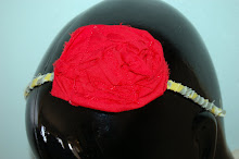Fabric Flower on a Metal, Fabric-Wrapped headband