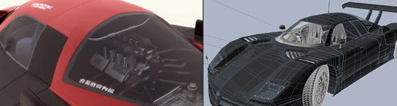 Texturing and lighting the Nissan R390 GT - 3D Studio Max
