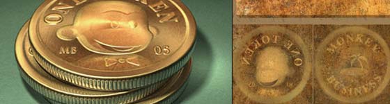 Surfacing a coin - Lightwave