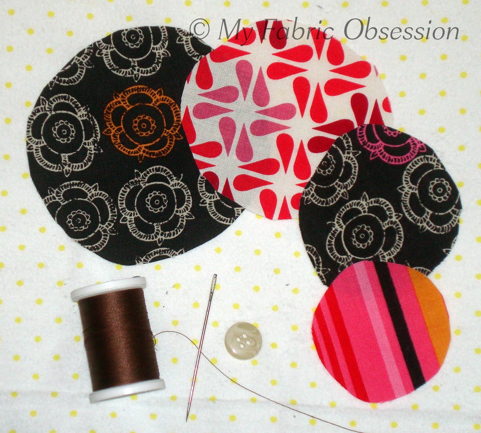 My Fabric Obsession Stacking Circles Fabric Flower Tutorial