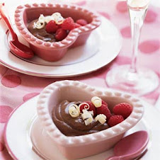 Bittersweet Chocolate Pudding with Raspberries