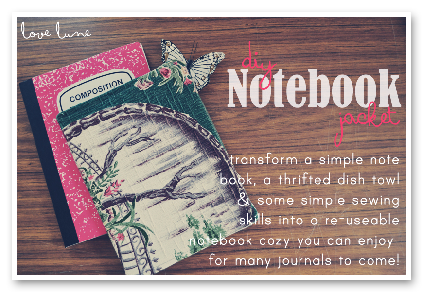 lune vintage DIY Notebook Jacket