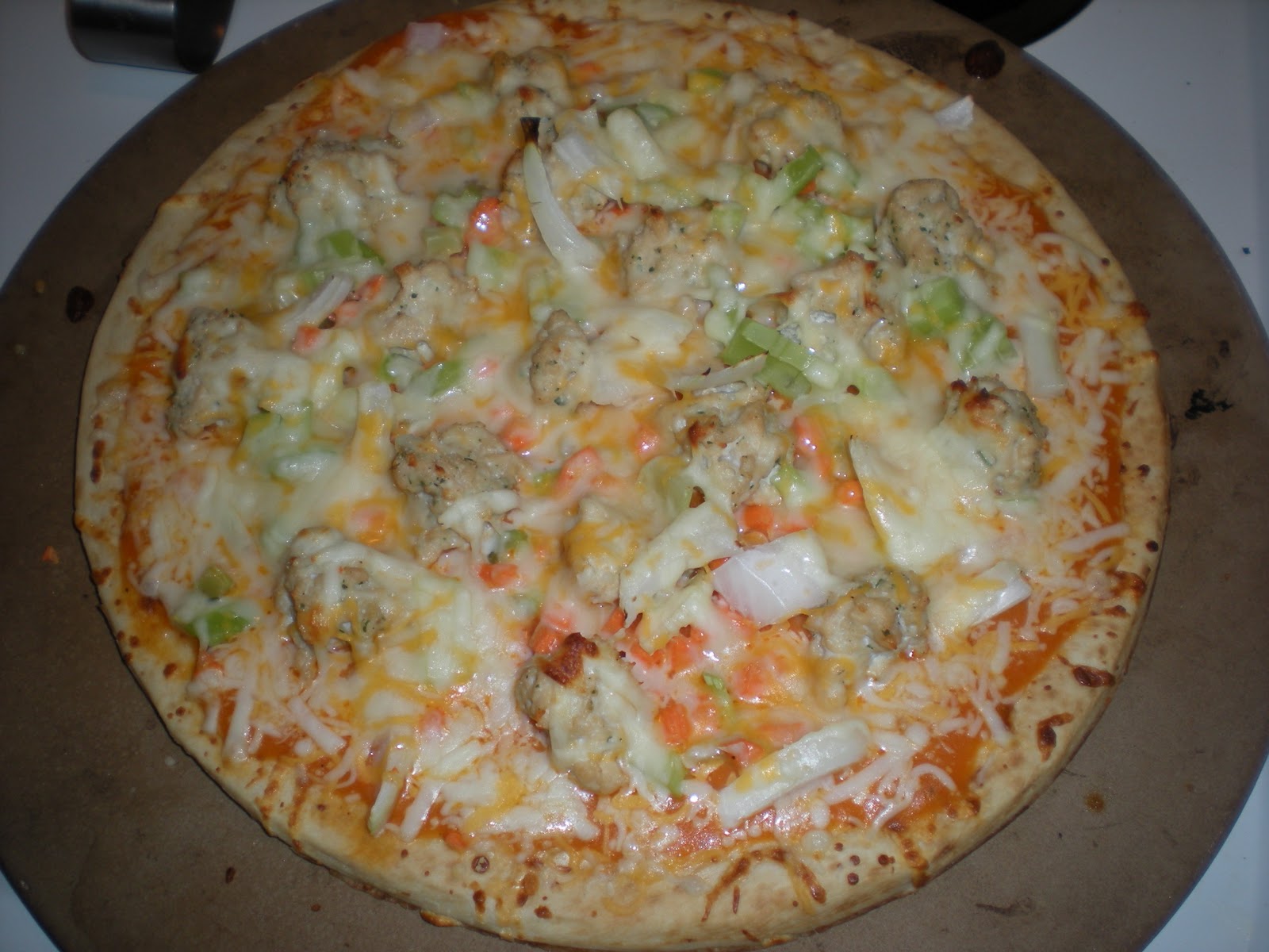 buffalo chicken flatbread