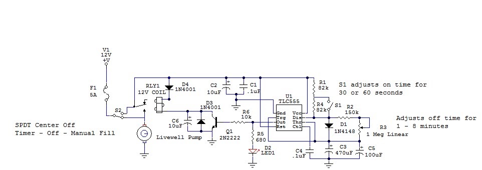 Netbook To Chartplotter Project: Livewell Timer Circuit ... live well timer wiring diagram for switch 