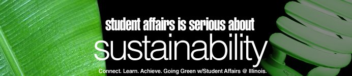 Student Affairs is Serious About Sustainability.