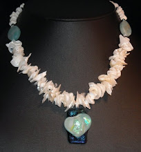 Glass Necklace with Shells