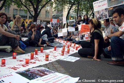 عکس اعتصاب غذا و تحصن سه روزه در شهر کلن از25.06.09