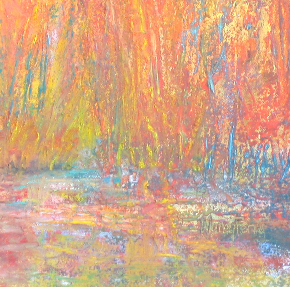 Nancy Perry Painting Energy Working With Oil Pastel Over Acrylic
