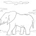 Muitos animais para colorir desenho de elefante e porco para pintar desenhos para imprimir e colorir