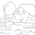 Figuras de animais para colorir, casa para pintar. Desenho infantil para colorir