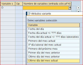 Fecha dinámica el último día del mes