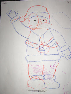 trace and color santa