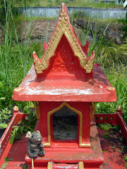 marco in a Thailand spirit house