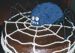 Araña sobre la Torta para Halloween