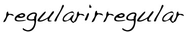 regularirregular