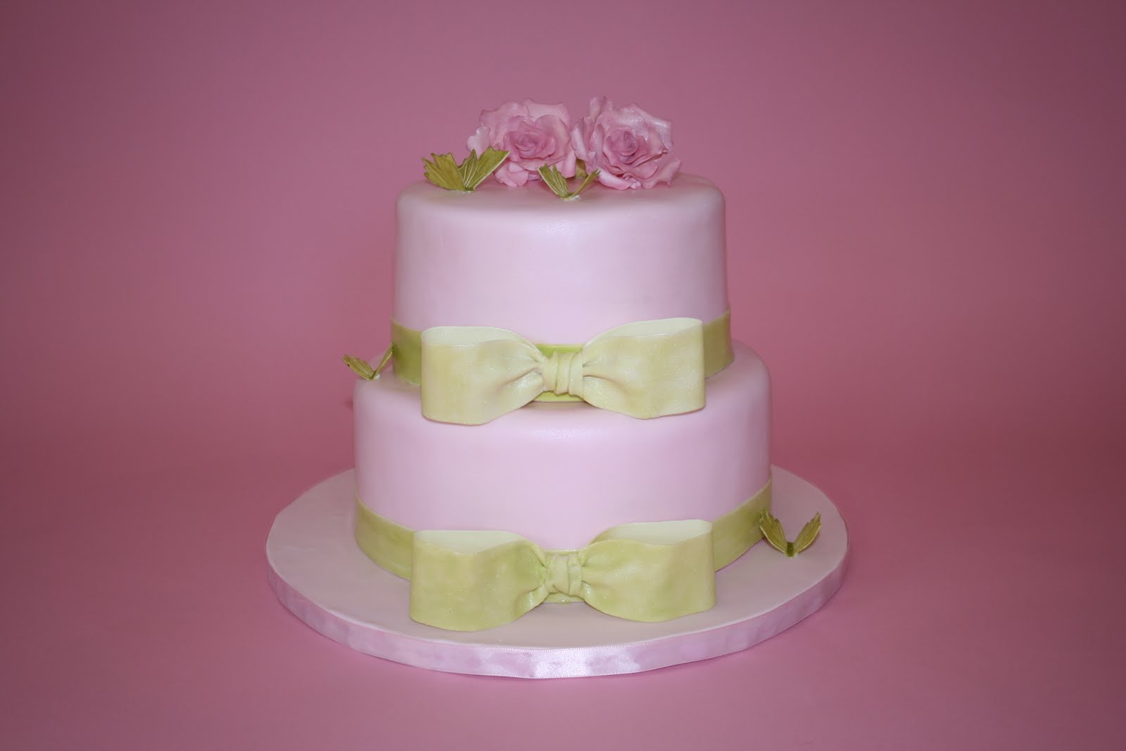 Sweet Grace, Cake Designs Pink and Green Bridal Shower Cake