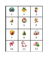 Christmas Theme for workbox number cards