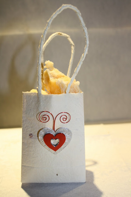 Handmade Bag with Love Heart Butterfly