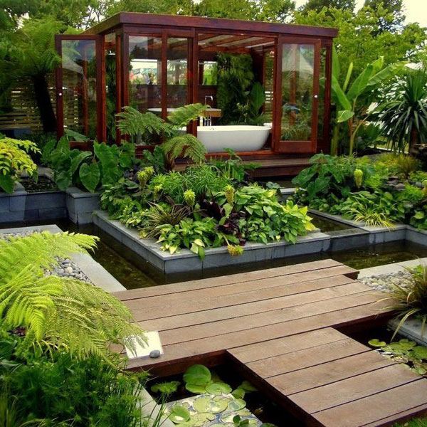 modern garden design ideas - home