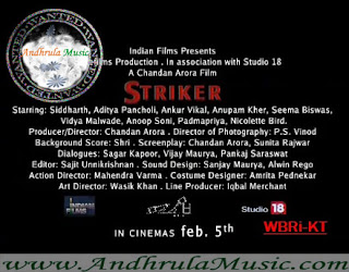 Striker Hindi Movie Mp3 Songs - Andhrula Music