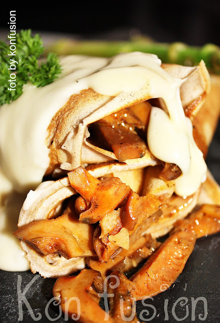 Galette con relleno de níscalos y crema de comté GALETTE RELLENA NISCALOS