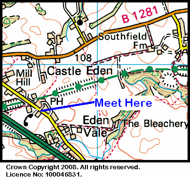 Map of the Castle Eden area