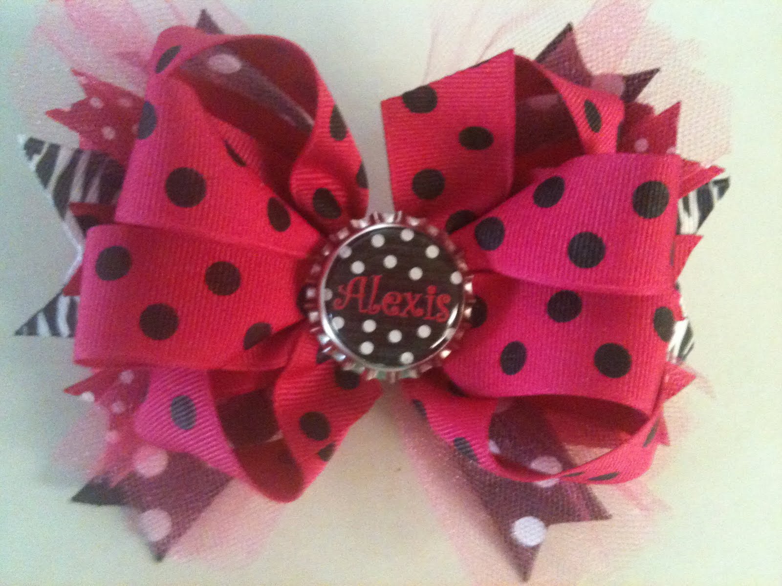 Precious Treasures Bowtique Custom bottle cap bow