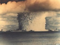 BAKER-BIKINI: Test:Baker; Date:July 24 1946; Operation:Crossroads; Site:Bikini Atoll lagoon, Marshall Islands; Detonation:Underwater, depth - 90ft(27.5m); Yield:23kt; Type:Fission