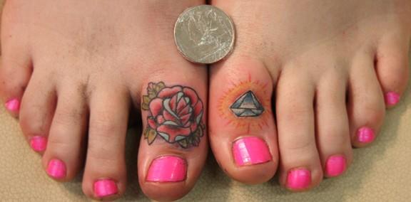 Finger and toe tattoos look awesome, but because of the positioning they may 