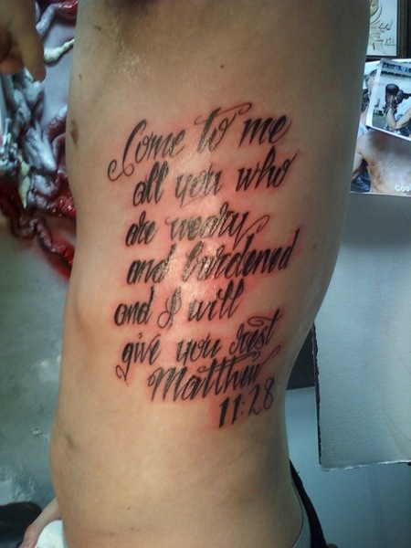 script tattoo. back tattoo script. after