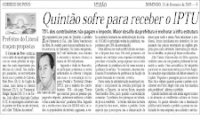 Quintão sofre para receber o IPTU