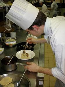 Me, plating up at Westminster Kingsway College