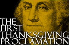 George Washington's 1789 Presedential Proclamation of Thanksgving - Image Credit: thisisrich.blogspot.com