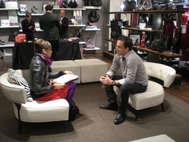 Me interviewing the wonderful Kenneth Cole