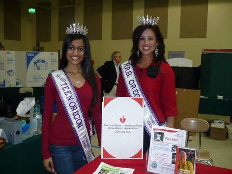 Sheilja Patel, Miss Teen Oregon International and Sandra Herder, Mrs. Oregon International