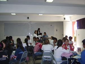 Students working