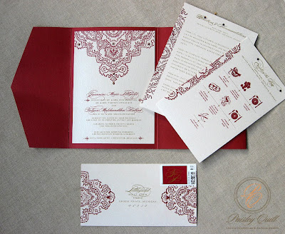 Religious Wedding on Paisley Quill  Jeannine And Fal S Hindu Christian Wedding Invitation