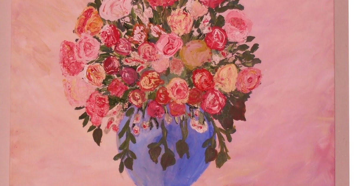 In My Pink Shabby Cottage World My Pink Shabby Chic Rose Painting