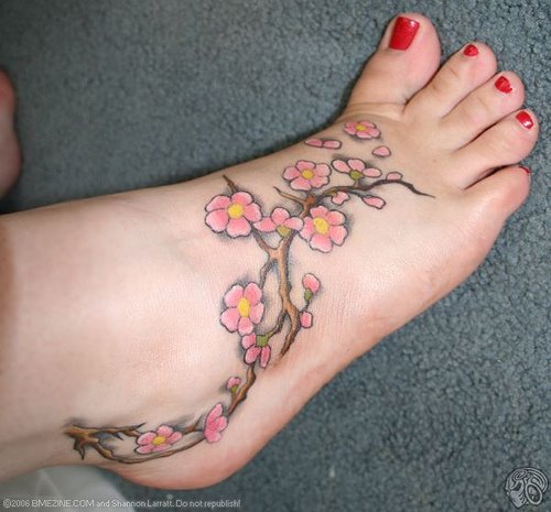 Girl Tattoos on Foot