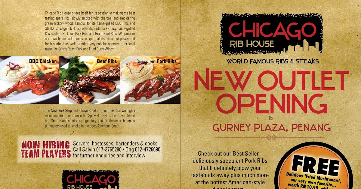Gurney Plaza Chicago Rib House MAKANCORNER
