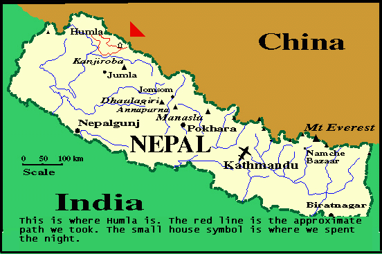 NEPAL MAP OUTLINE