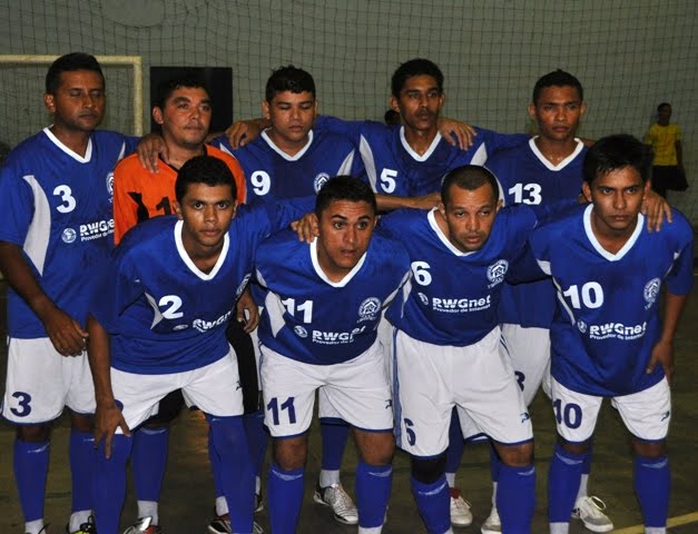 Time do Casarão antes do jogo da final do campeonato municipal de futsal