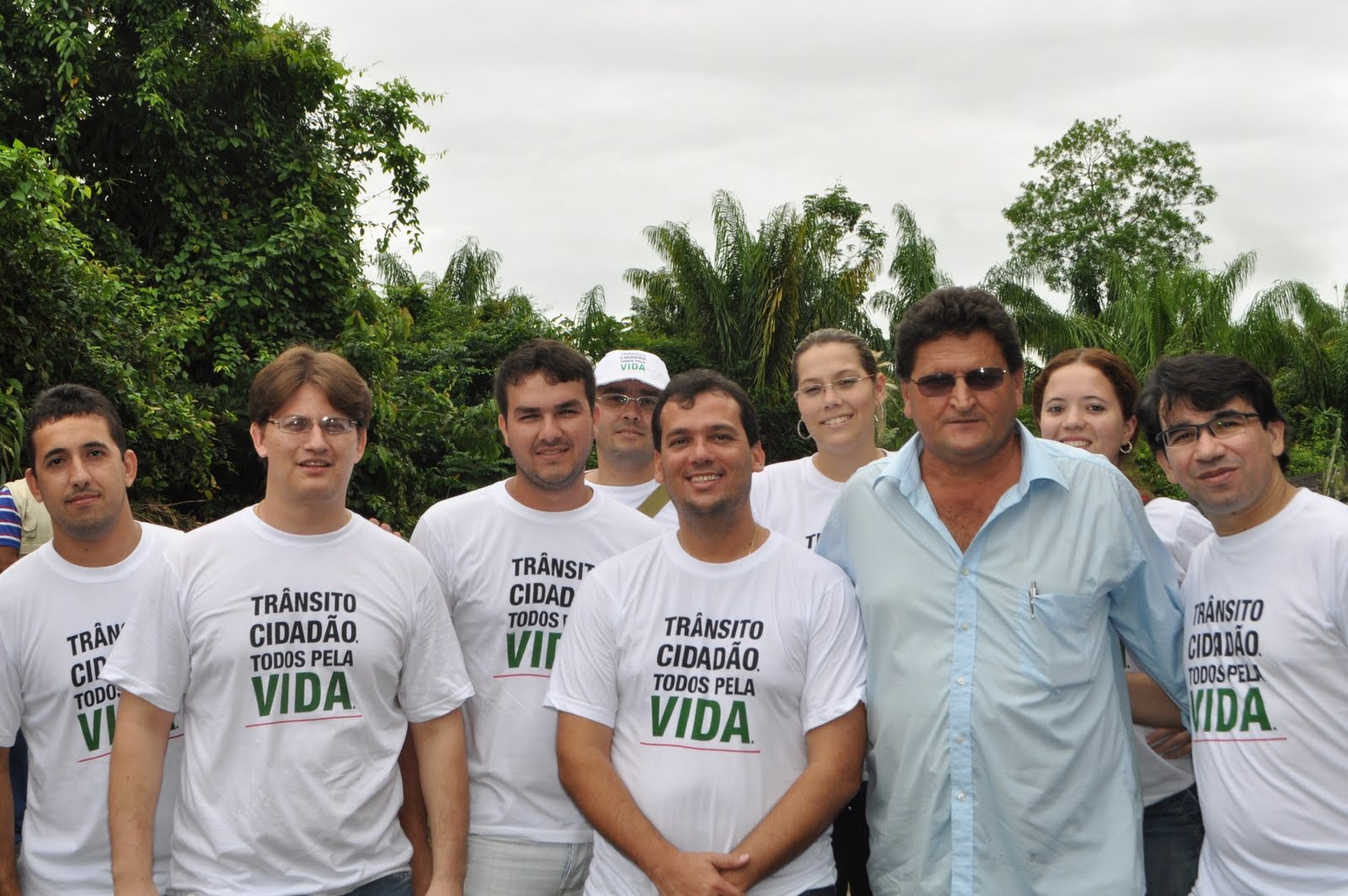 Equipe do Detran-RR que estava presente na visita do Ministro