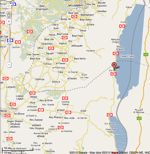 Pandemic Information News: Map: Ein Gedi, Israel