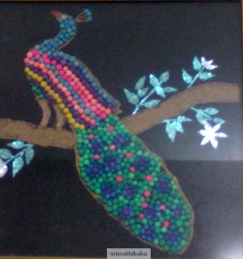 to SrimathiBabu's Art home reverse glass painting, thermocol craft
